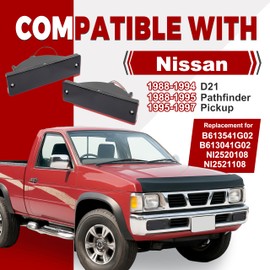 HECASA Pair Bumper Turn Signal Lights Compatible with 1988-1997 Nissan D21 / Pathfinder/Pickup Replacement for NI2520108 NI2521108 Front Turn Signal Lamp Driver & Passenger Side Smoke Lens