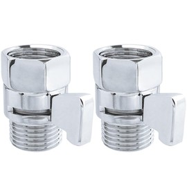 Eyech 2 Pcs Shower Head Shut Off Valve,G1/2" Brass Water Flow Control Valve Water Flow Regulator for Handheld Showerhead