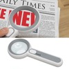 Handheld Magnifying Glass 5x Rechargeable Touch Control LED Light Handheld