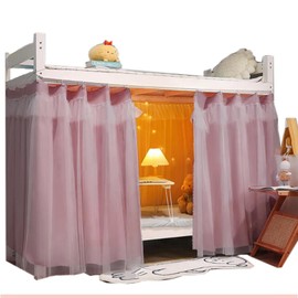 Navhao Soild Thicken Bunk Blackout Privacy Bed Curtains Yarn Bed Canopy