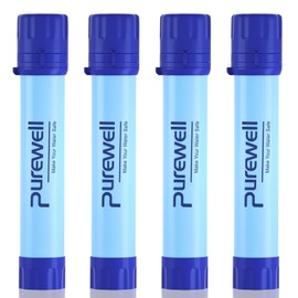 Purewell Water Filter for Travelling - Removes 99.99% of Pollutants to 0.01 Microns - Portable Filter for Hiking, Trekking, Travel and Emergencies