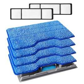 KEEPOW Reusable Mop Pads Refills Compatible with Shark VACMOP VM252 VM200 VM401 VM180 VM252GN VC205 VM250 Cordless Hard Floor Vacuum Mop, VMP30 Compatible with VACMOP Replacement Pads, 4+2+1 Pack
