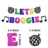 Myhaode 80's 90s Disco Themed Lets Boogie Banner Retro Party