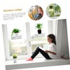 IWOWHERO Floating Flower Pot Shelves Acrylic Wall Mount Rack for
