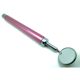 10× Dental Mirror Pink Handle with Bright Light Removable Mirrors #4 & #5 Examination Instruments