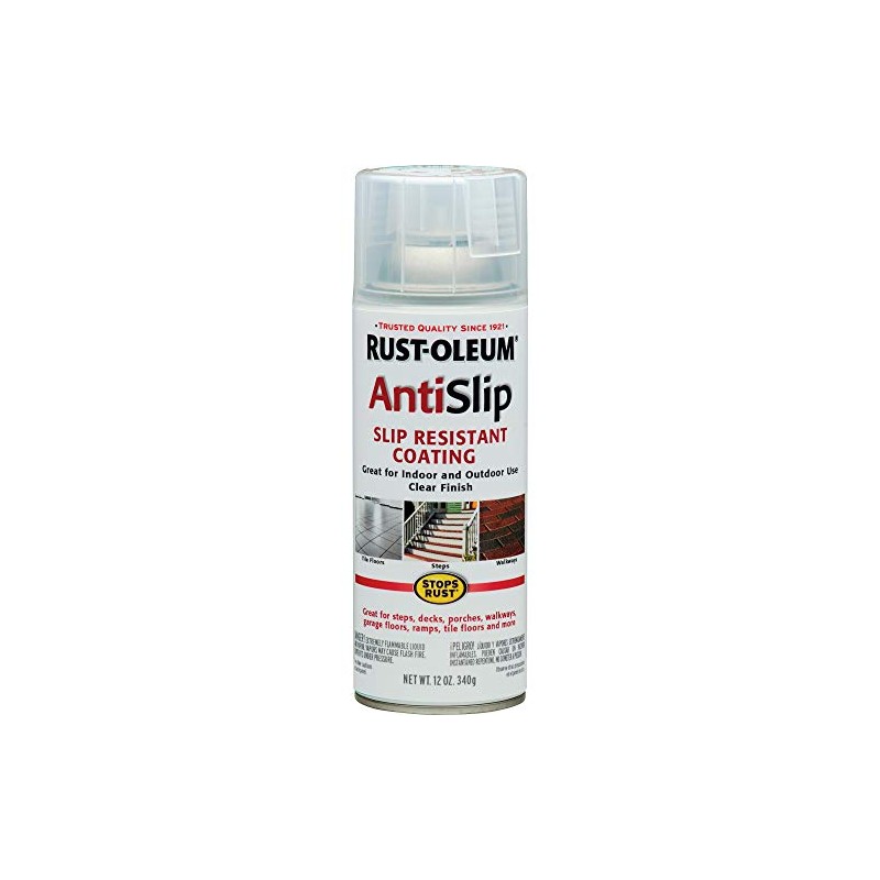 Rust-Oleum 271455 Stops Rust Anti-Slip Spray, 12 oz, Clear