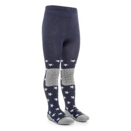 LaLoona Baby Crawling Tights with ABS Sole - Stars / Blue - 74-80