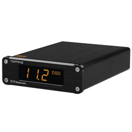 TOPPING D10 Balanced Mini USB DAC, with ES9038Q2M XMOS XU208 PCM 384kHz DSD256 HiFi DAC Decoder (Black)