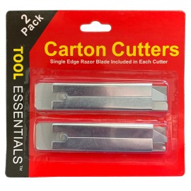 Tool Essentials 2pc Carton Cutters with Single Edge Razor Blades