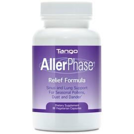 AllerPhase Natural Herbal Sinus and Lung Relief Supplement for Seasonal Respiratory Discomfort Caused by Pollens, Dust, and Dander (60 Vegetarian Capsules)