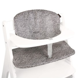 Ukje Seat Cushion for Hauck Alpha Plus, Hauck Beta Plus, Made of Organic Cotton, Suitable as Hauck High Chair Seat Cushion, Hauck Seat Reducer, Hauck High Chair (Grey Sloth)