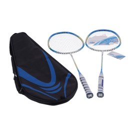2 Player Badminton Racquets Set Lightweight Full Carbon Double Rackets for Adults