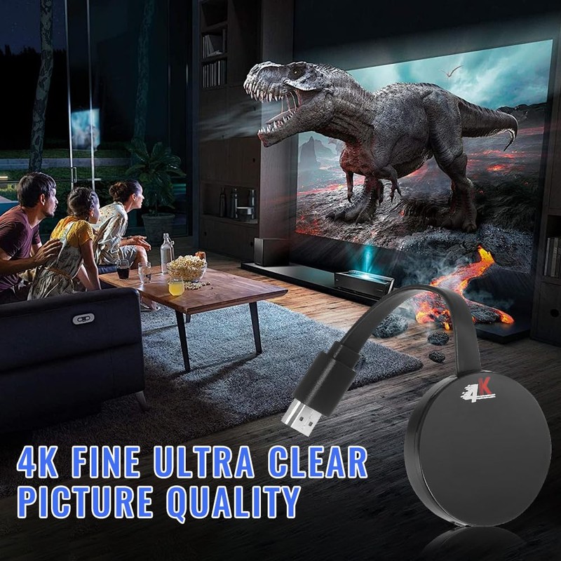 Chromecast 4K Device for TV, Wireless HDMI Display Adapter, 5G
