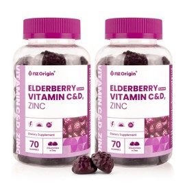 Ende Origin Elderberry Flavored Vitamin C & D Zinc, 70 tablets, 2 ea / 엔젯오리진 엘더베리 플레이버 비타민C&D 아연, 70정, 2개