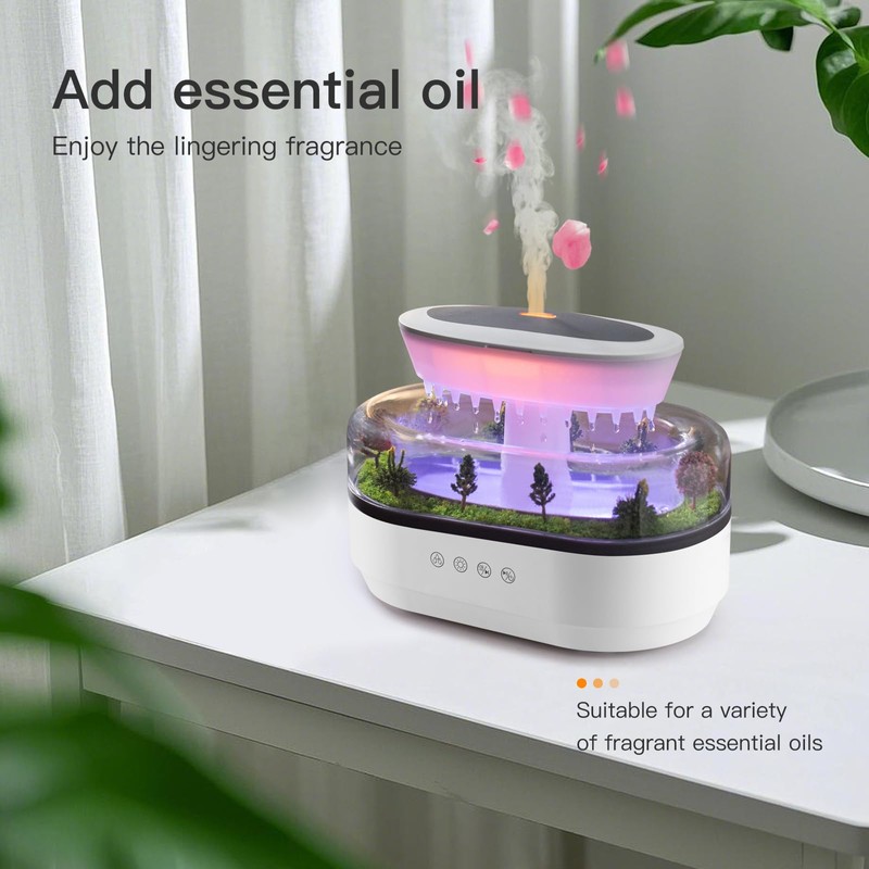 BLOIMP Essential Oil Diffuser 250ML Cloud Humidifier Rain Water Drip