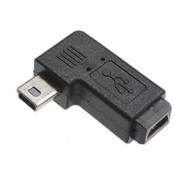 KAUMO KM-UC217 USB Converter Connector (mini-B Male / Mini-B Female, Right Angle, Right)