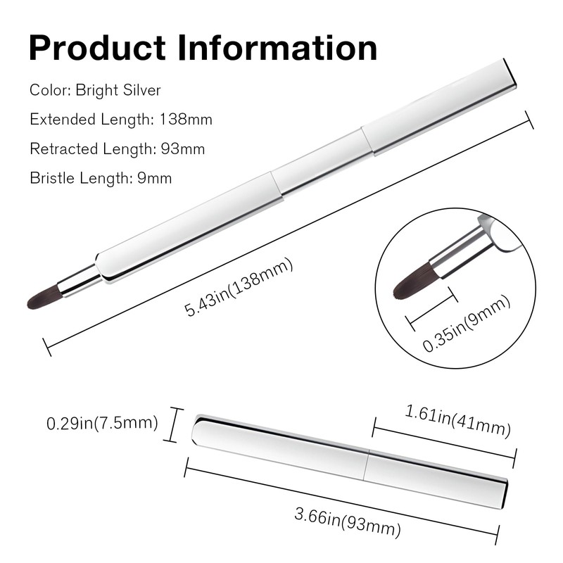 Lip Brush Applicators-Retractable Exquisite Professional Lipstick Brushes- Lipstick Gloss Makeup