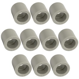 AERZETIX - C66843 - Set of 10 Equal Sleeves Made of PPR / Polypropylene / Diameter 25 mm PN25 for Welding - Plumbing Heating Work Drinking Water Installation Pressure Supply Hose Connection