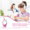 OSALADI Boy Girl Headphones with Microphone Volume Control Cable Cartoon