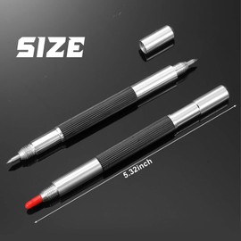 Zonon 8 Pieces Double Head Tungsten Caride Tip Scriber Engraving Pen Tip Scriber Metal Etching Engraving Pen for Glass Metal Ceramics Tile Stone Aluminum Alloy Wood