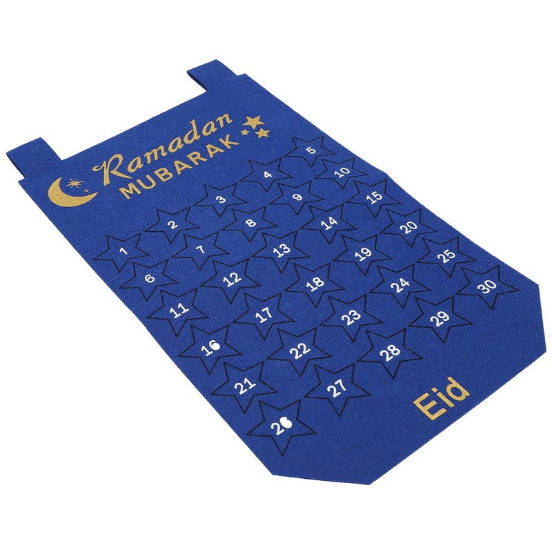 Eid Mubarak Advent Calendar Hanging Fabric Countdown Date Display Ramadan