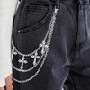 NEWITIN 2 Pieces Pants Chain Punk Jean Chains Metal Belt