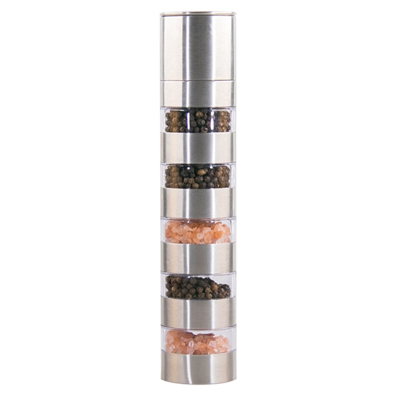 Manual Pepper Grinder Stainless Steel Multifunctional Compact Adjustable Spice Grinder