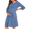 Marvmys Maternity Nightdress For Hospital Breastfeeding Nightwear 3/4 Length Sleeves