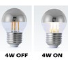 4W Half Chrome Light Bulbs Dimmable G45, Silver Tipped Mirror