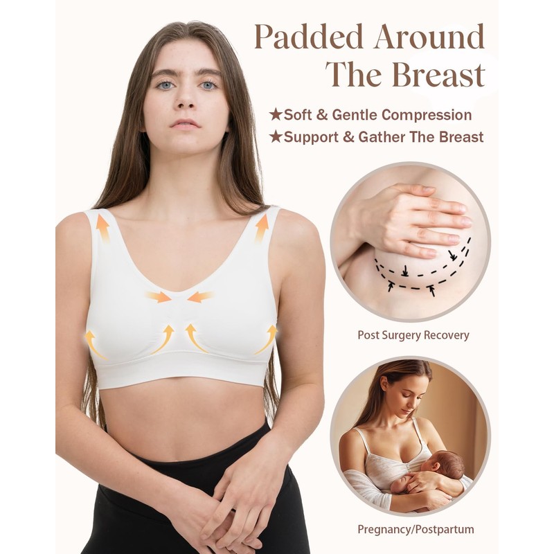 Coobie Comfort Bra, Blanco, L