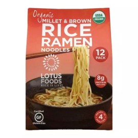 Lotus Foods Macarrão Lotus Food Ramen milheto e arroz integral orgânico vegano sem glúten - pacote com 12