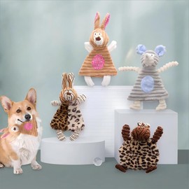 BT Bear Squeaky Dog Play Toys,Interactive Dog Chew Toy with Crinkle Paper for Small Medium Dogs,Mouse