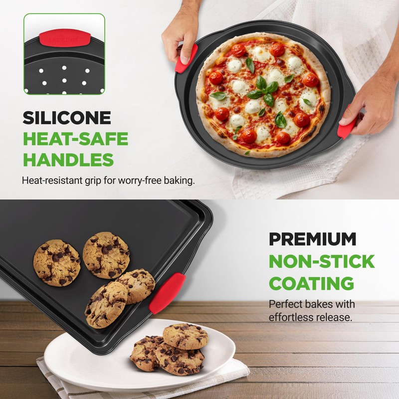NutriChef 10-Piece Nonstick Kitchen Oven Baking Pans - Premium &
