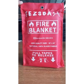Emergency Fire Blanket for Home and Kitchen, Fire Extinguisher Blanket, 2 Pack 40"x40" Fire Suppression Blanket, Fire Blankets for Home Fireproof Blanket for Camping, School, Grill, Car, Office