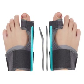 XFSRG 1 Paar Hallux Valgus Ballen Zehen Korrektor Toe Separator Mit Schutzpolster Und Stützstreifen Hallux Valgus Schiene Zehenspreizer Zehentrenner Für Damen Und Herren(Grau)