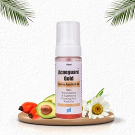 Pil Acneguard Gold Foaming Face Wash Gel | With Goodness of Natural Ingredients | Clears Clogged Pores, Acne, Pimples, Black & Whiteheads | Lightens Blemishes | Trusted By Users (150ML)