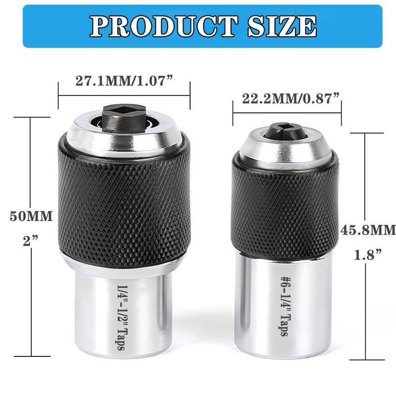 Saipor 2pcs Tap Socket Set, 3/8" Drive Tap Extractor Tool
