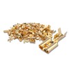 Innfeeltech 100 Pcs Non-Insulated Brass Spade Crimp Terminals, Connector Width
