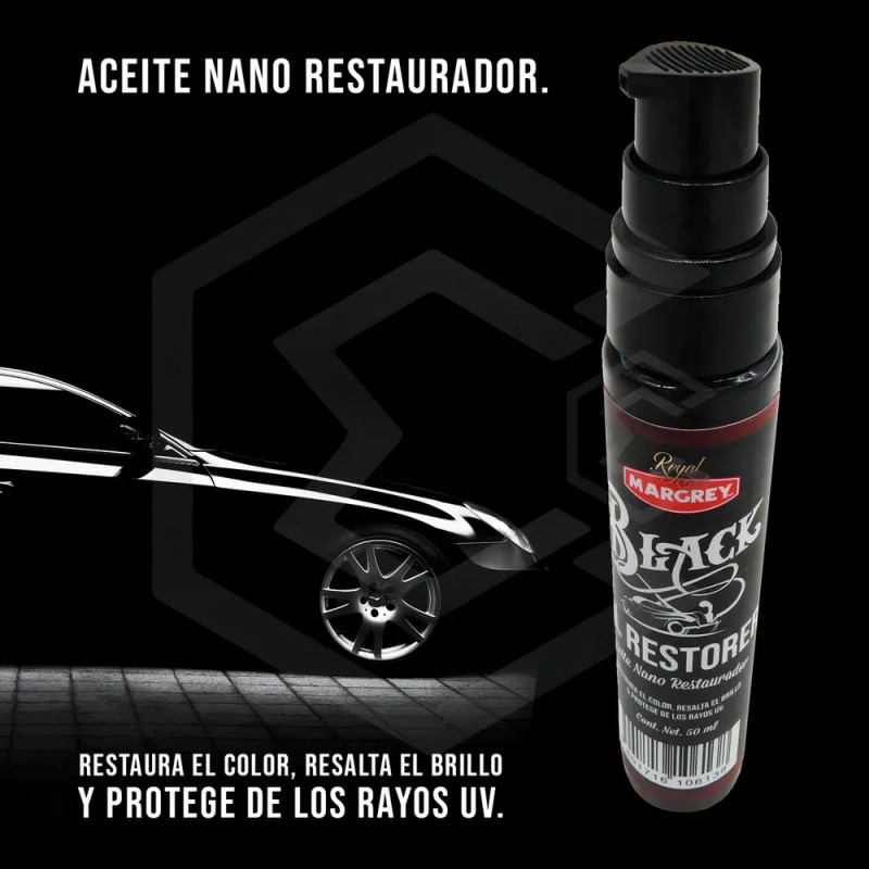Restaurador De Plásticos Negros Margrey Multiuso Fórmula No Inflamable