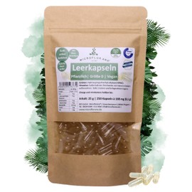 MICROFLORANA® - Empty capsules 0-250 pieces - Vegan - HPMC - Suitable for hand machines - Empty capsules - Empty capsules - To fill yourself - Vegetable empty capsules - Laboratory tested