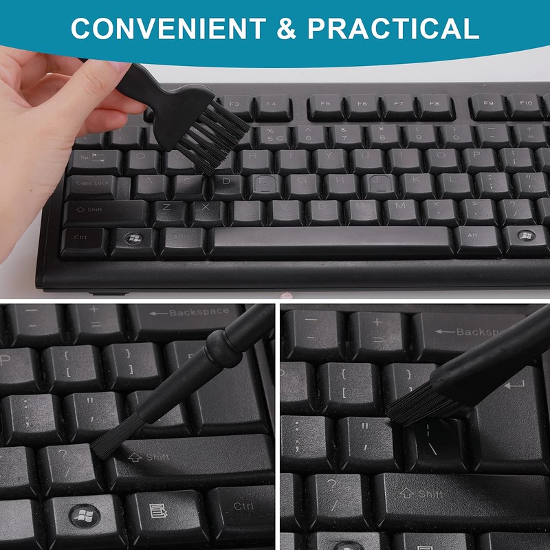 TIESOME Set of 7 Keyboard Anti Static Brushes, Plastic Handle