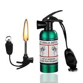 Match Keychain Lighter, Permanent Match Lighter, Camping Keychain Lighter, Flint Metal Lighter, Outdoor Waterproof Camping Survival Equipment (Excluding Kerosene) Green Fire Extinguisher