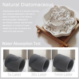 DiatZeno Mini Toothbrush Holders for Bathrooms - Diatomite Quick-Dry Organizer, Compact Portable Toothbrush Holder for Countertop, Shower & Travel Storage