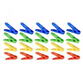 Small Non-Slip Rainbow Clothespins - 20 Pcs Bulk Pack Set 4ea