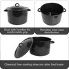 MIRRO 7.75 Qt Enamel Stock Pot for Canning, Black