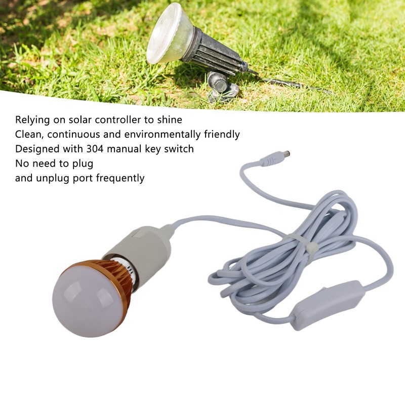 12V 5W Bulb E27 Spiral Bulb Lamp with DC Cable