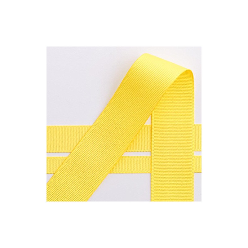Italian Options Grosgrain Ribbon, 25mm x 10 Metre Roll, Yellow