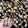 editTime Charms Metal Alloy 3D Luxury Gold Nail Diamonds Rhinestone