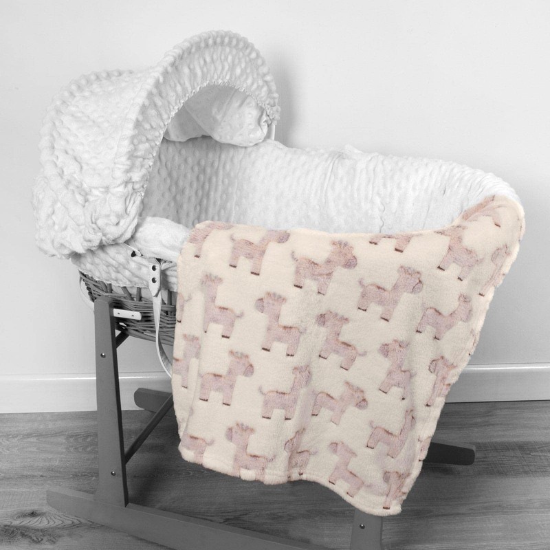 First Steps Luxury Soft Fleece Baby Blanket with Cute Giraffe