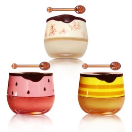 3 Pcs Bee Balm Honeybalm Honey Lip Balm Honey Balm Uk Lips Bee Lip Balm For Day And Night Use With Lip Brush For Dry, Flaky, Cracked Lips For Both Men And Women (Vanilla/Strawberry/Honey)